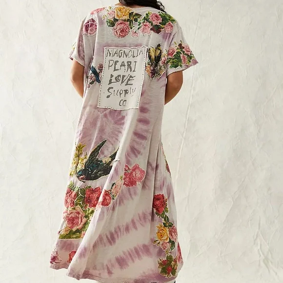 Magnolia Pearl Tie Dye Applique T Dress 835 Juniper SOLD OUT - Picture 3 of 10